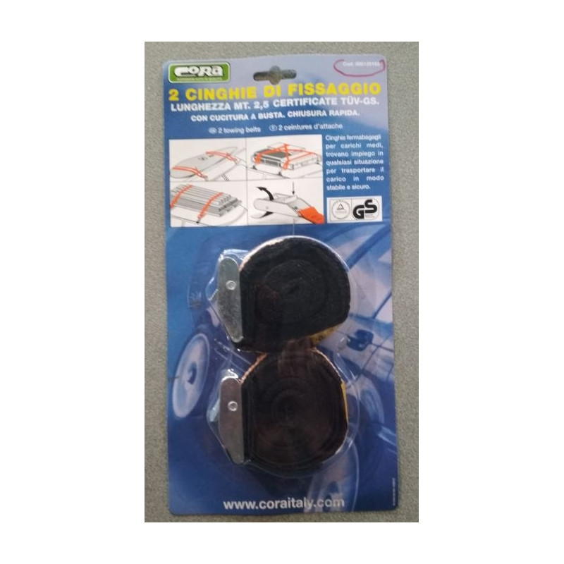 Kit 2 Cinghie Fissaggio Batteria 3m Con Staffe - Per Barche, Camper, Auto