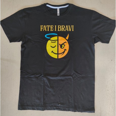 T-Shirt Nera FATE I BRAVI ORIGINAL ANGEL VERSUS DEVIL